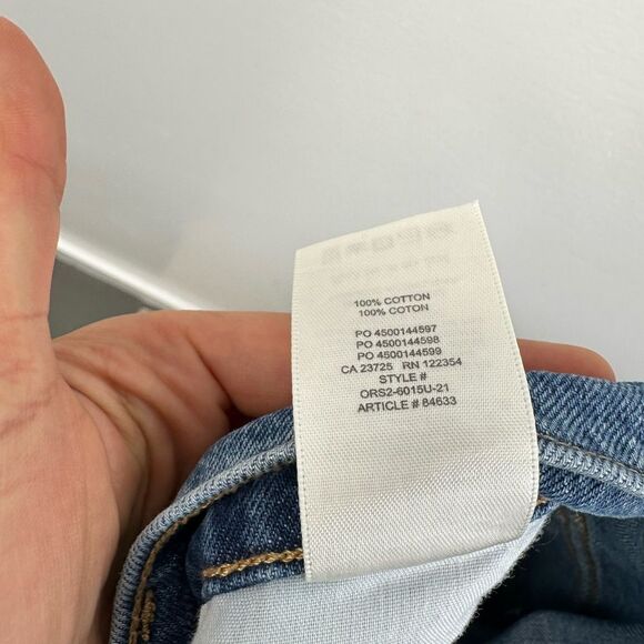 Aritzia Sunday Best 90's Medium Blue Cut Off Max Mid Rise Denim Shorts Size 28 - Picture 8 of 14